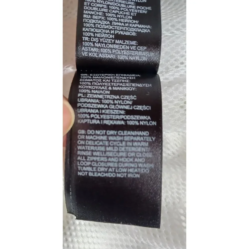 The North Face Women's Large HyVent Waterproof Hooded Rain Jacket White/Black - Picture 10 of 11